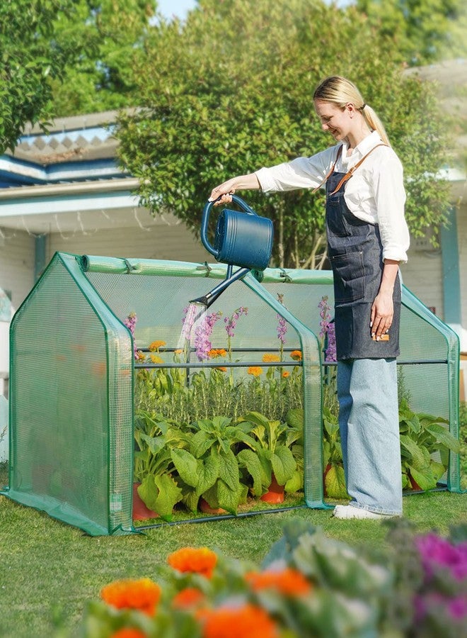 Quictent Mini Greenhouse, Portable Quick-Setup Small Tabletop Waterproof UV Protected PE Cover Shelter for Outdoors/Indoors W/ Raised Base for Garden Plant Seed Starting, 71"x36"x36", Green - Image 2